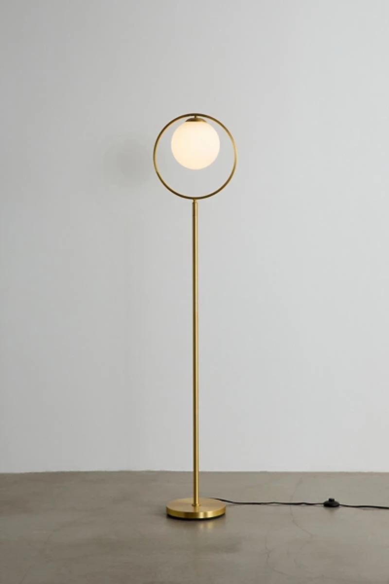 Brass Globe Floor Lamp