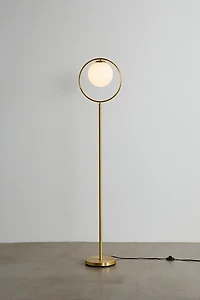 Brass Globe Floor Lamp