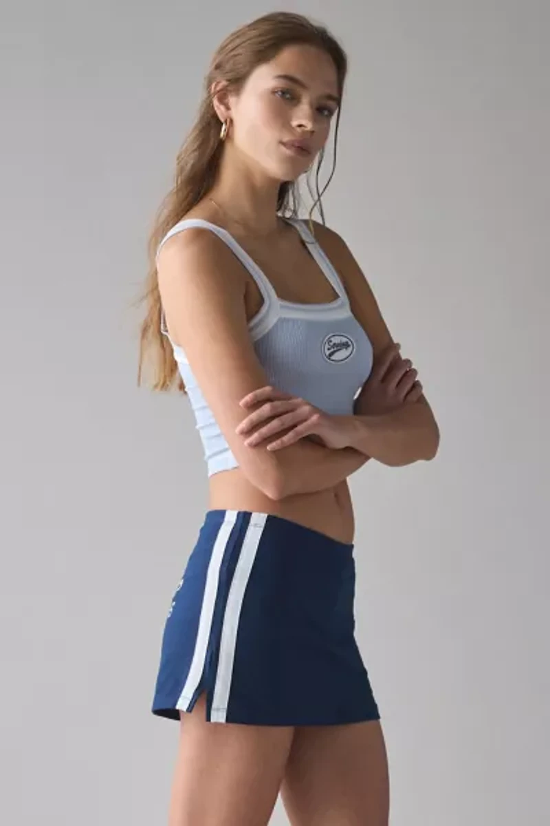 Out From Under Bec Printed Stripe Low-Rise Micro Mini Skort