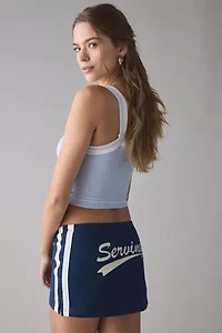 Out From Under Bec Printed Stripe Low-Rise Micro Mini Skort