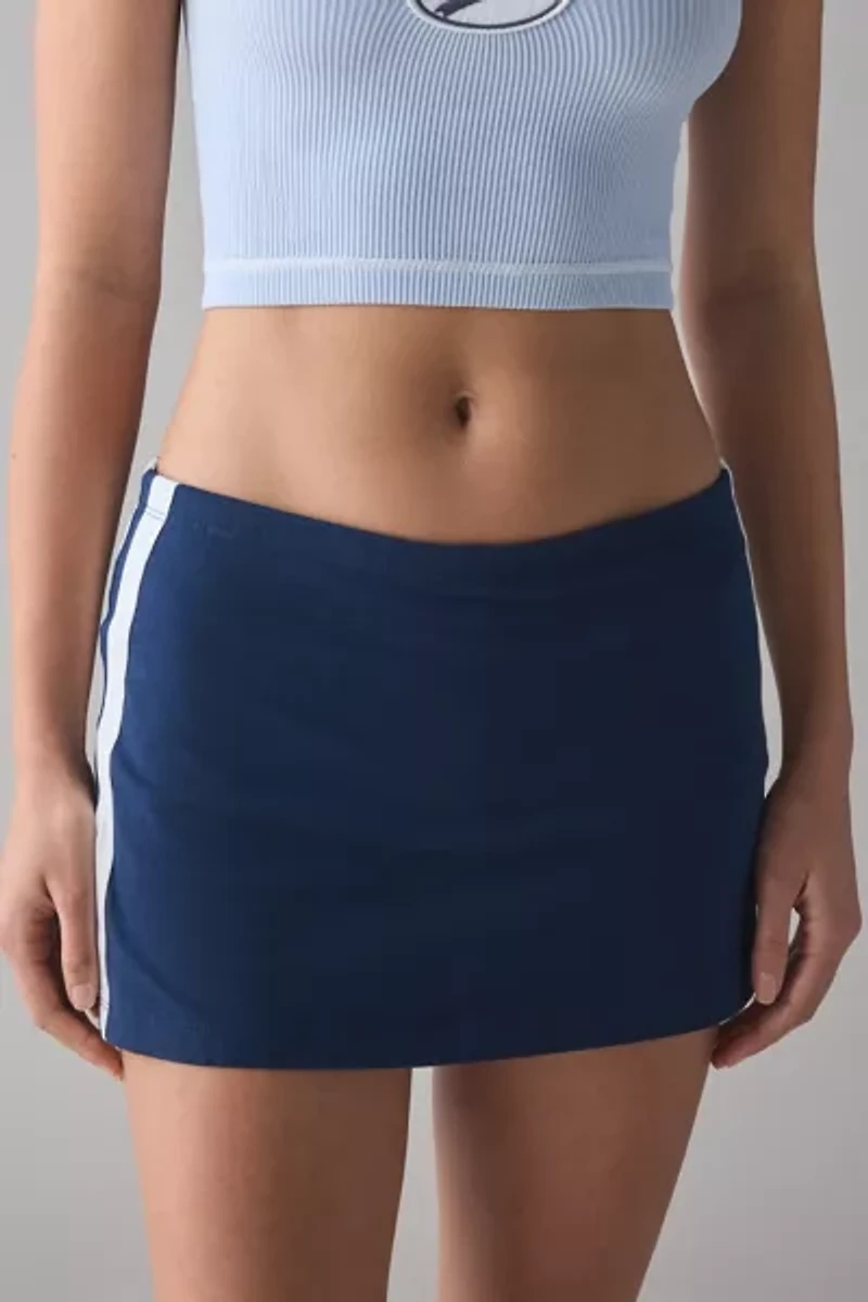 Out From Under Bec Printed Stripe Low-Rise Micro Mini Skort