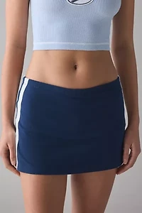 Out From Under Bec Printed Stripe Low-Rise Micro Mini Skort