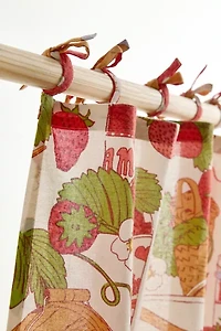 Sweet Strawberry Patterned Café Curtain Set
