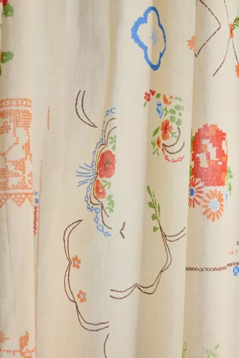 Irene Hanky Patterned Window Panel