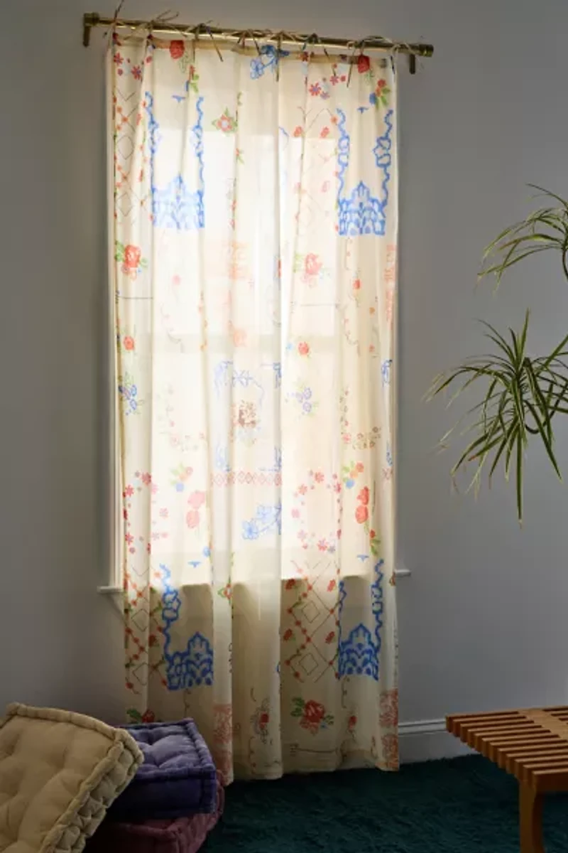 Irene Hanky Patterned Window Panel