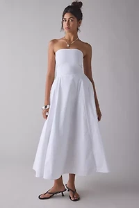 Glamorous Strapless Cotton Midi Dress