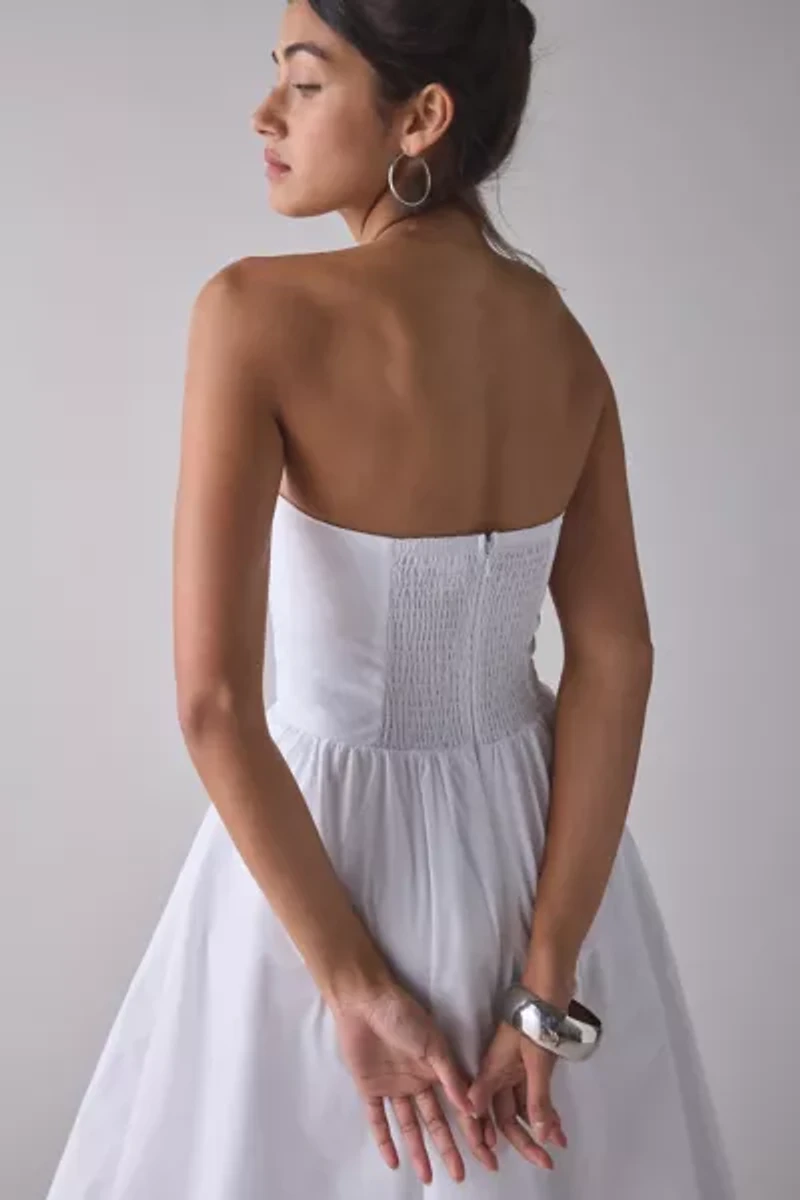 Glamorous Strapless Cotton Midi Dress