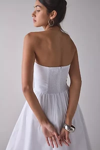 Glamorous Strapless Cotton Midi Dress
