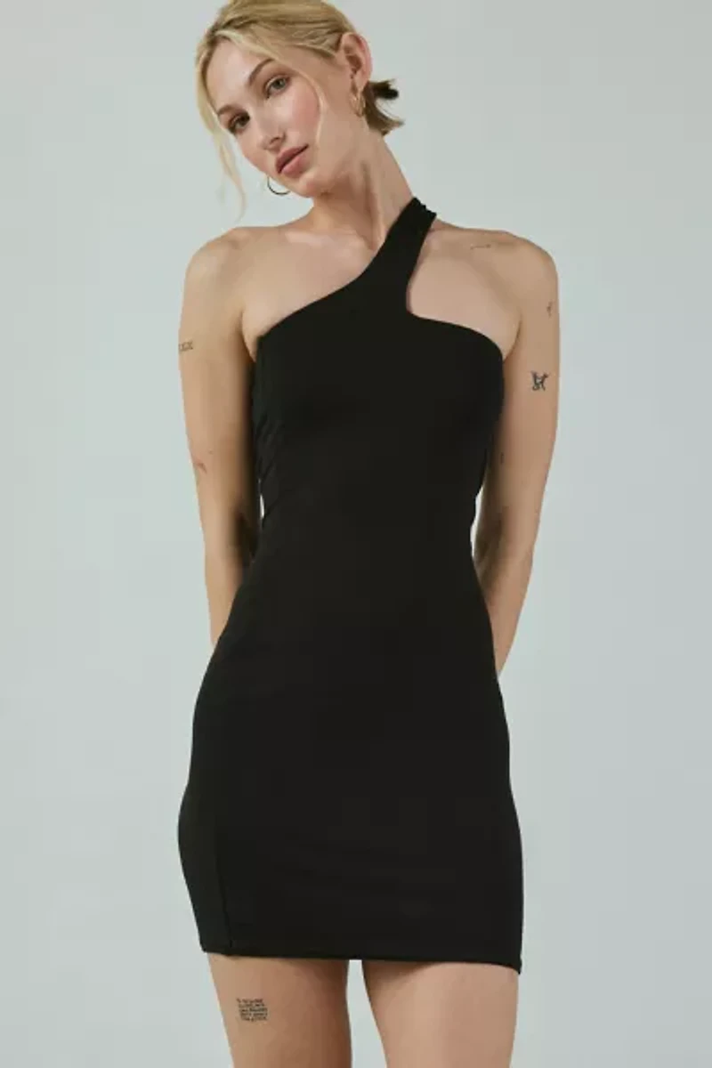 AFRM Holland Asymmetrical One-Shoulder Mini Dress