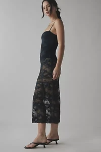 AFRM Marsaille Sheer Lace Midi Dress