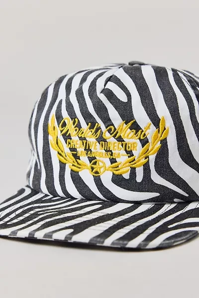 Creative Director Zebra Pattern Golfer Hat
