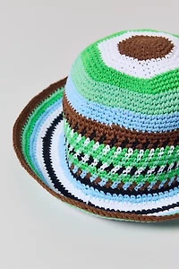 Wyeth Stripe Pattern Knit Bucket Hat