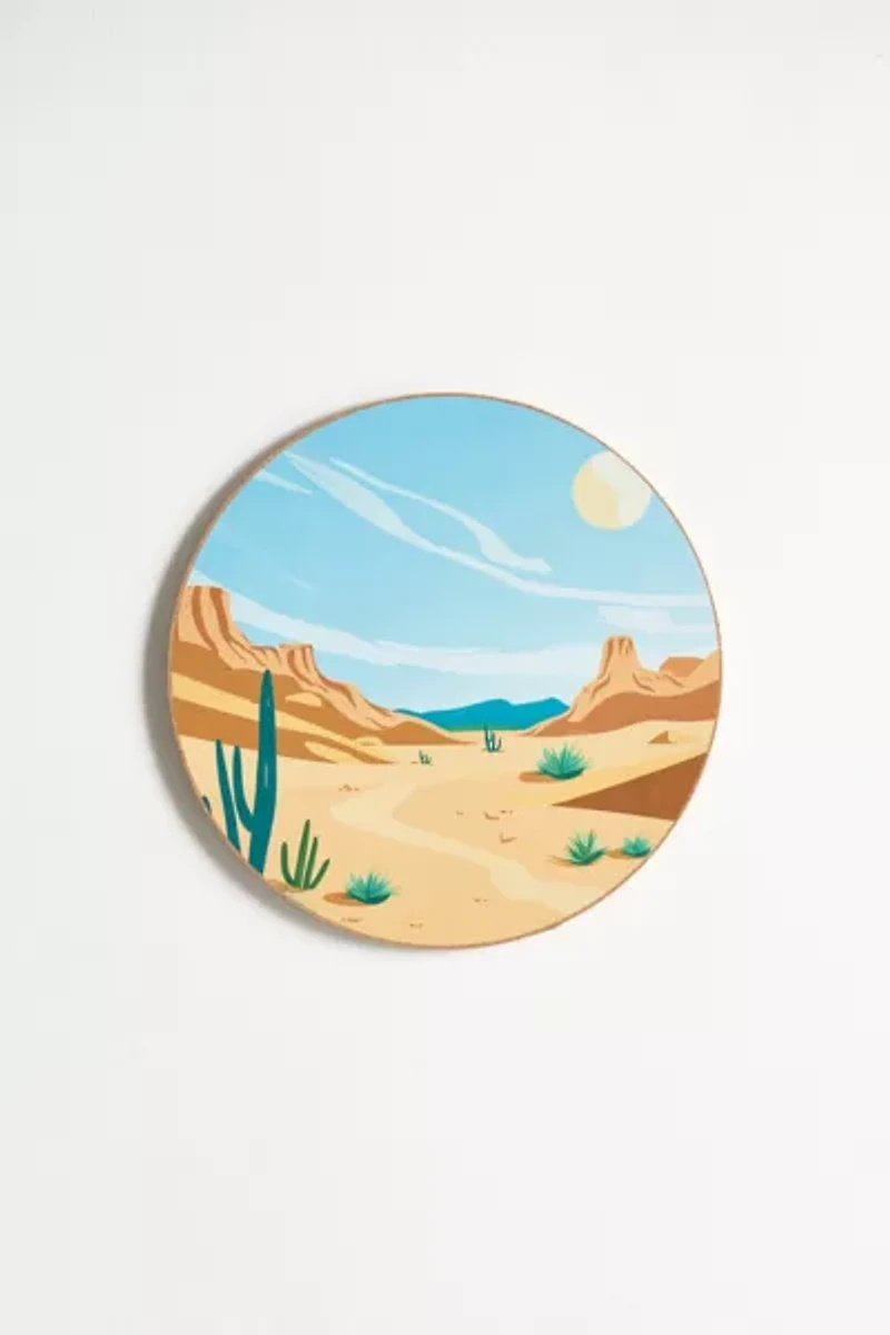Western Round Cork Board & Icon Pin Set