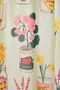 Jar-Din Floral Patterned Shower Curtain