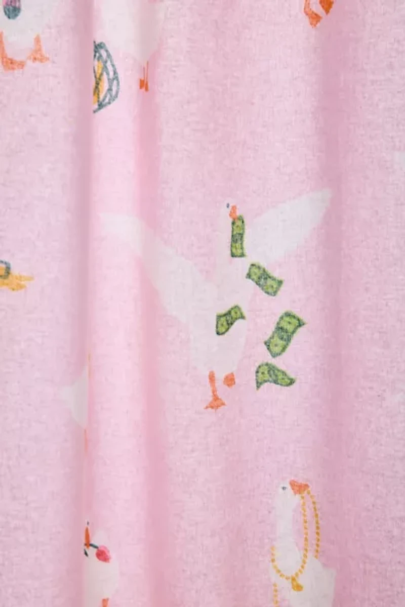 Cheeky Goose Patterned Shower Curtain