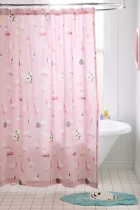 Cheeky Goose Patterned Shower Curtain