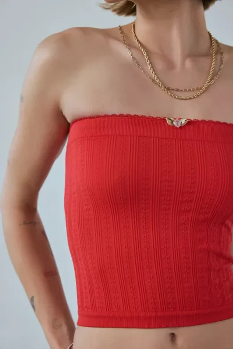 Out From Under Sweet Pea Pointelle Seamless Tube Top