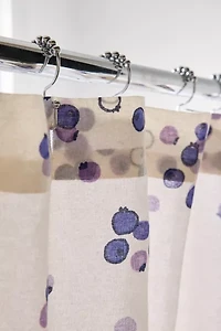 Blueberry Patch Patterned Shower Curtain