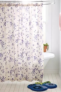 Blueberry Patch Patterned Shower Curtain
