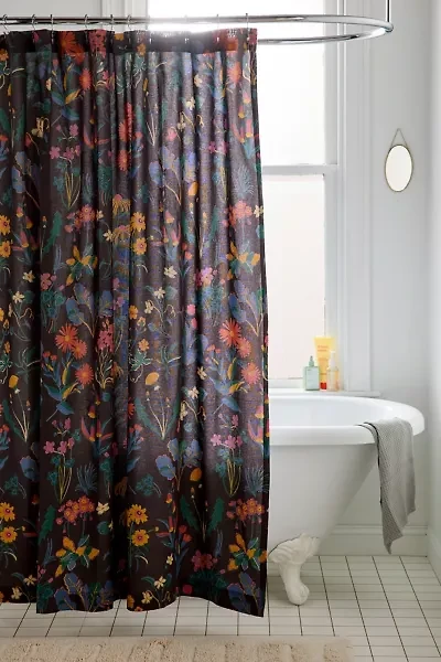 Flori Wildflower Patterned Shower Curtain