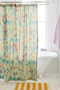 Flori Wildflower Patterned Shower Curtain