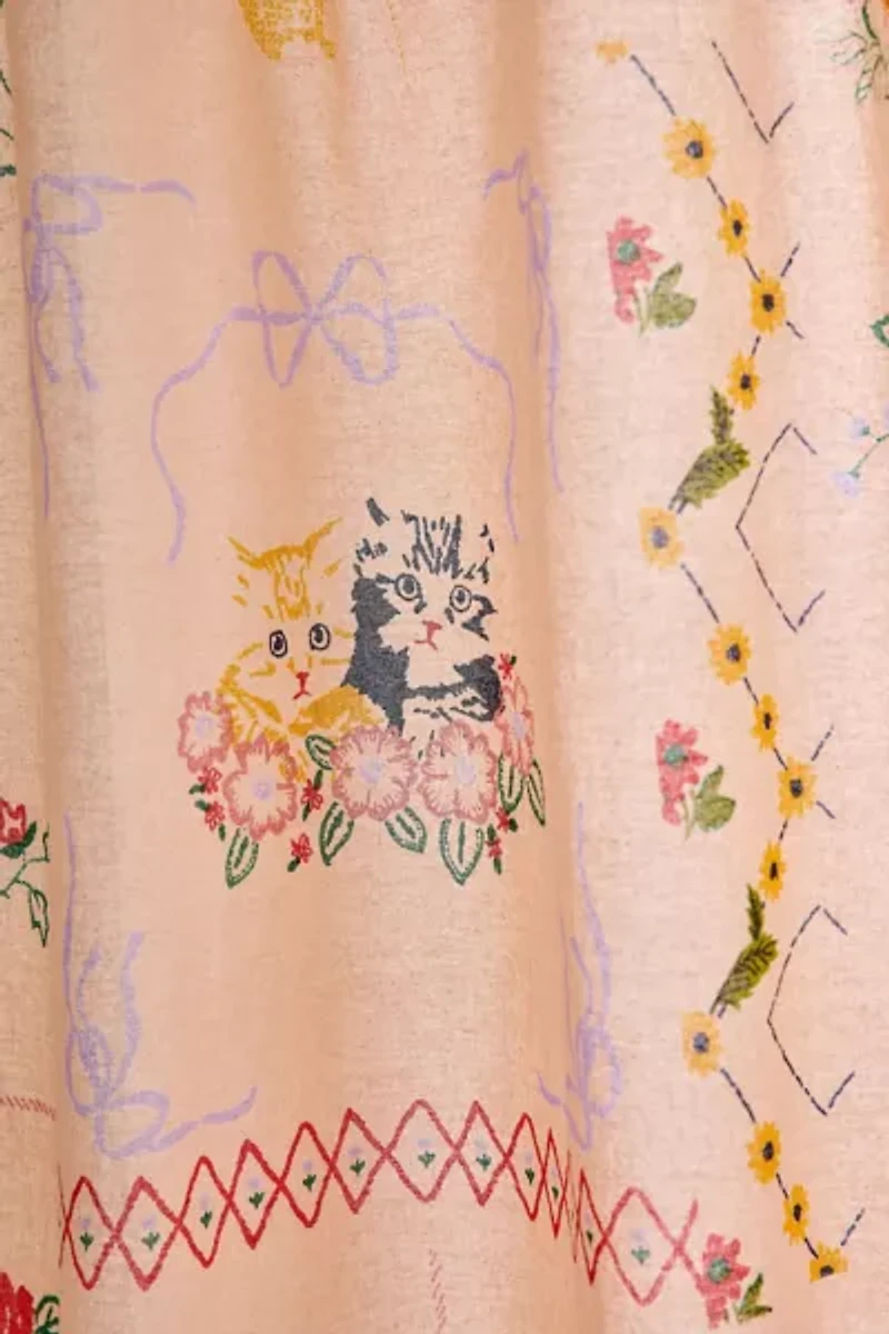 Irene Hankies Patterned Shower Curtain