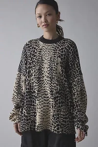 The Ragged Priest Croc Print Oversized Sweater