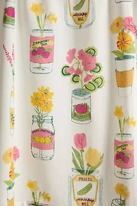 Jar-Din Floral Pattern Café Curtain Set
