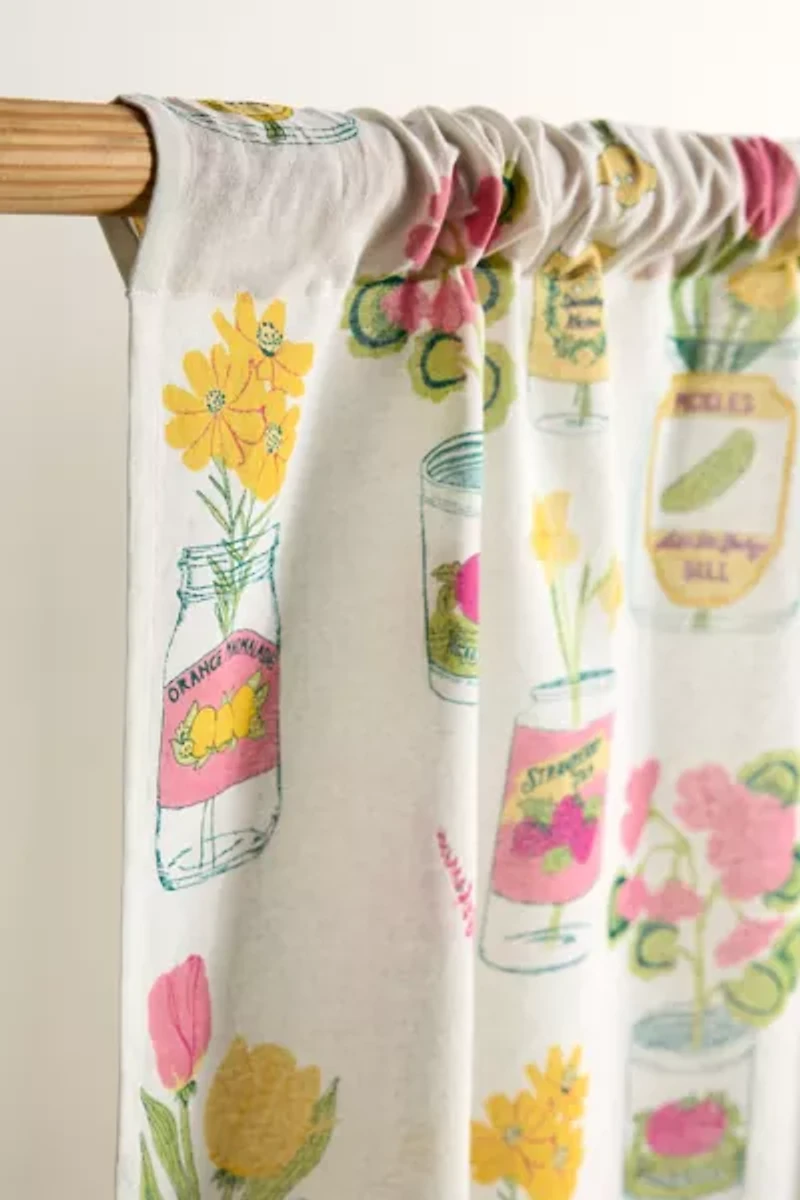 Jar-Din Floral Pattern Café Curtain Set