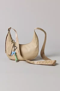 BAGGU Small Recycled Leather Crafted Crescent Bag