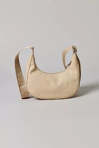BAGGU Small Recycled Leather Crafted Crescent Bag