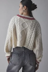 The Ragged Priest Load Cable Knit Cropped Sweater