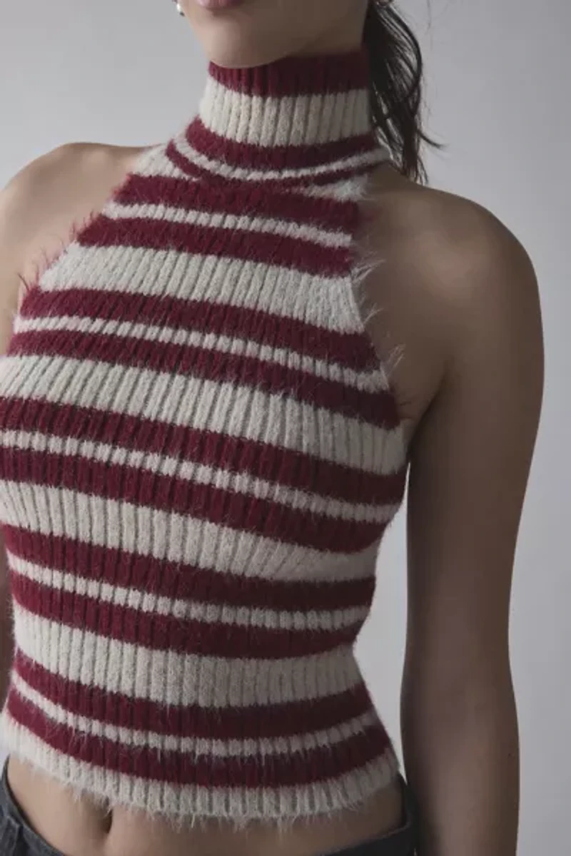 The Ragged Priest Drum High-Neck Sweater Vest Top