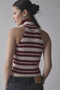 The Ragged Priest Drum High-Neck Sweater Vest Top