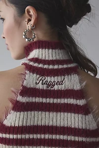 The Ragged Priest Drum High-Neck Sweater Vest Top