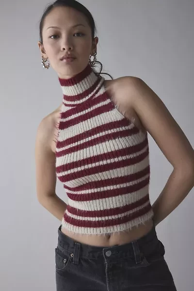 The Ragged Priest Drum High-Neck Sweater Vest Top