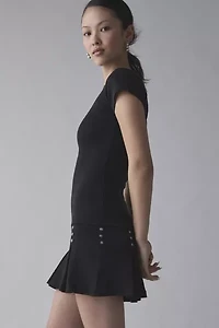 The Ragged Priest Transit Drop-Waist Pleated Mini Dress
