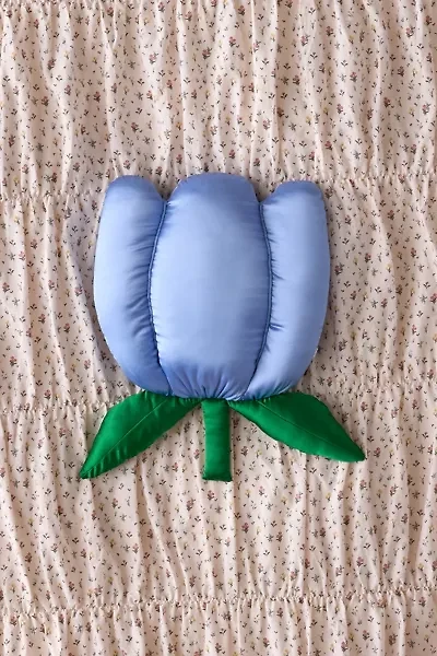 Tulip Shape Satin Throw Pillow