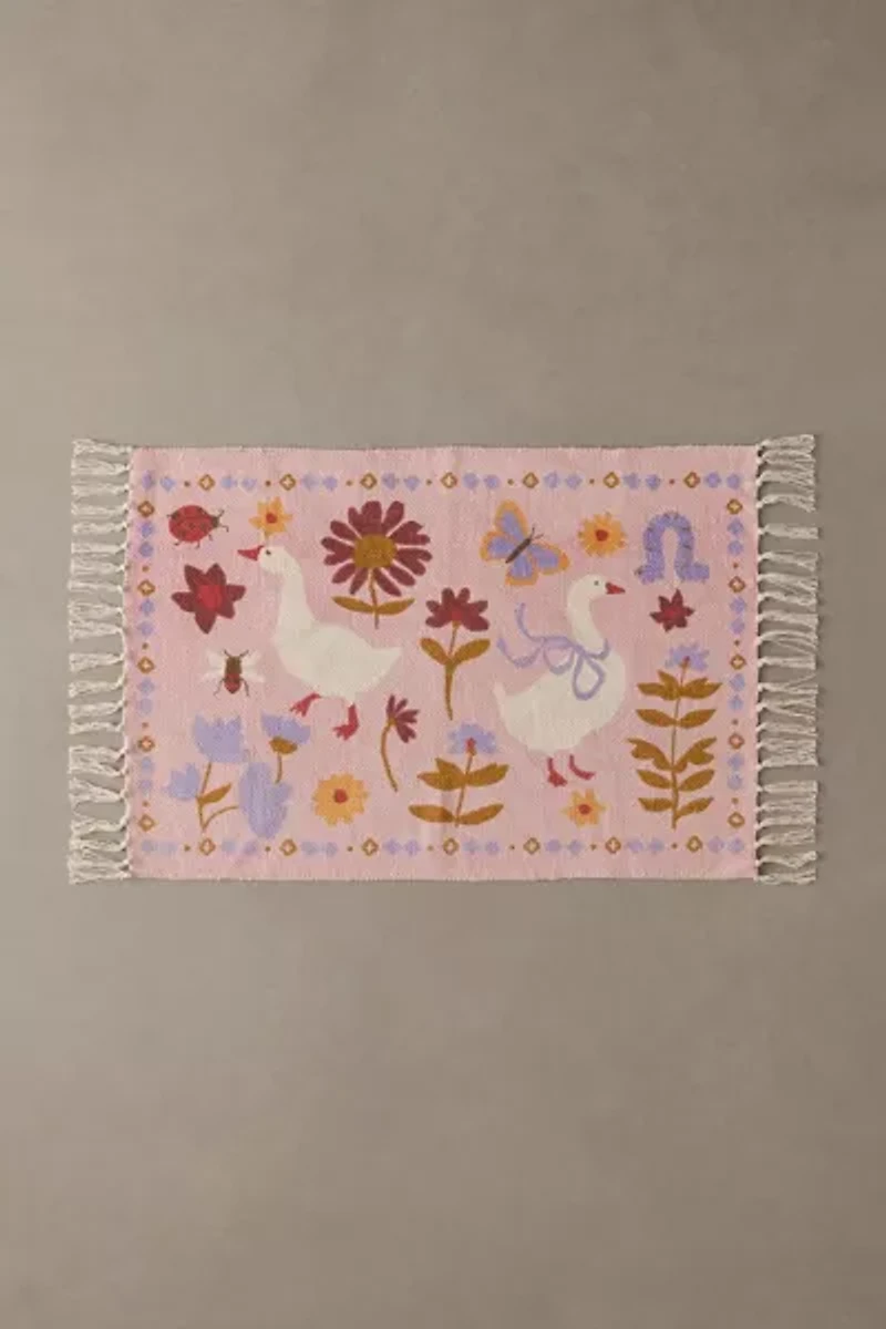 Garden Of Geese Icon Printed Rug