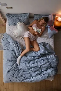 Jessi Gingham Pick Stitched Duvet Cover