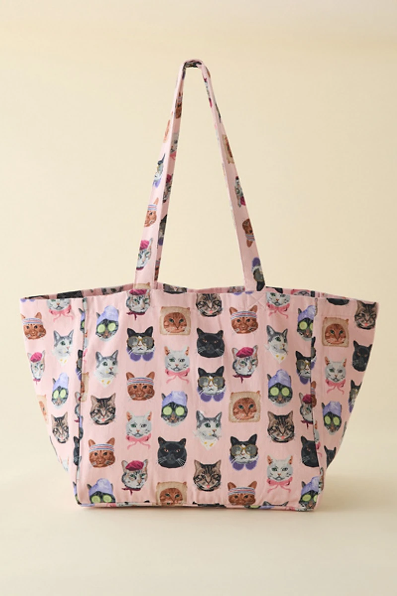 Mia Patterned Market Tote Bag