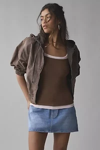 BDG Carmin Twofer Ribbed Knit Baby Tee