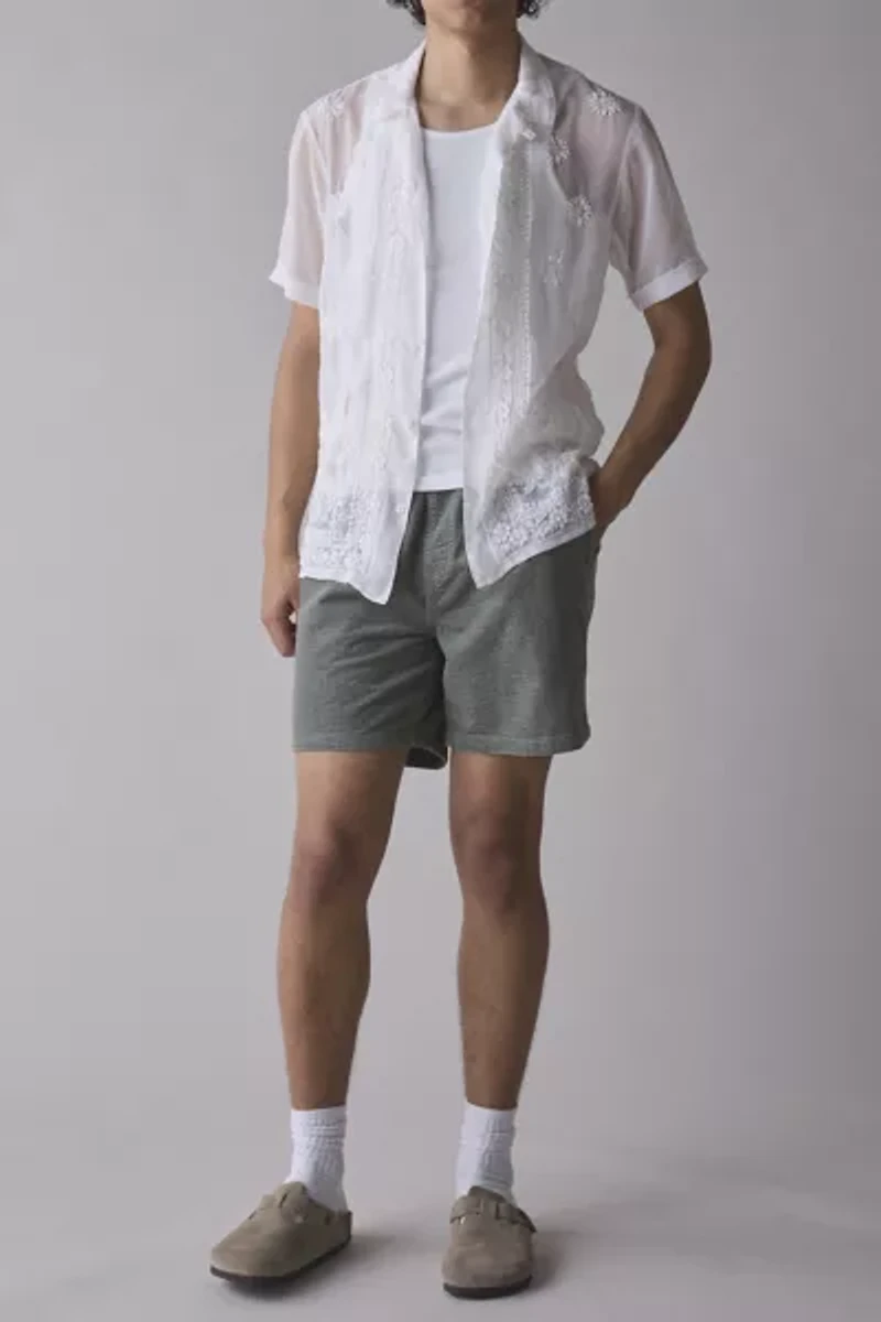 Raga Man Pranit Embroidered Short Sleeve Shirt