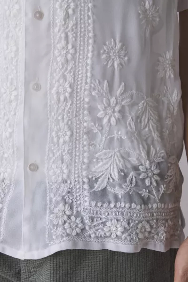 Raga Man Pranit Embroidered Short Sleeve Shirt