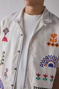 Raga Man Ranibar Embroidered Short Sleeve Shirt