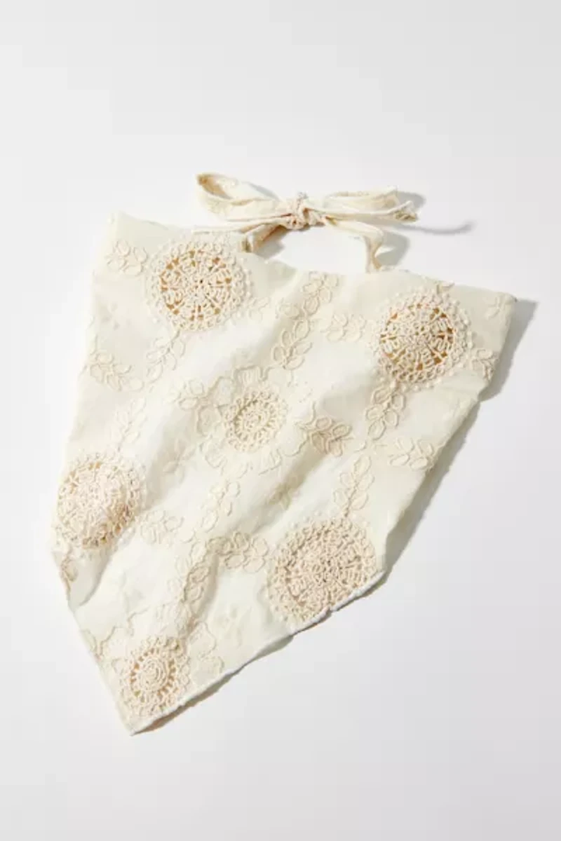 Betty Floral Crochet Headscarf