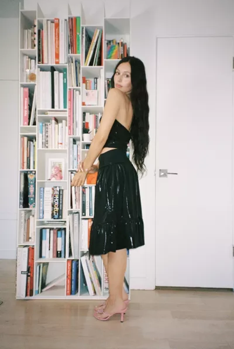 Gigi LA Taylor Metallic Midi Skirt