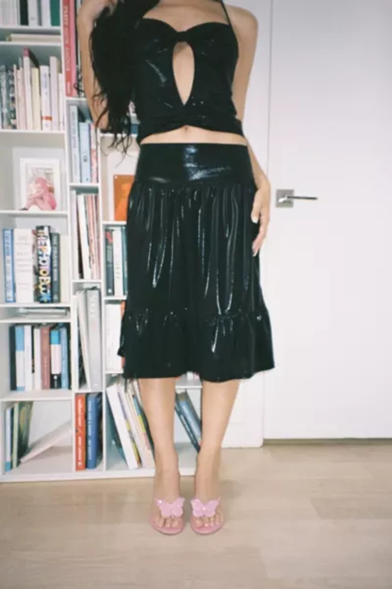 Gigi LA Taylor Metallic Midi Skirt