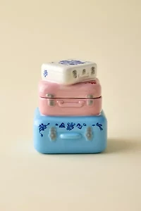 Hit The Road Suitcase Shape Ceramic Stash Box