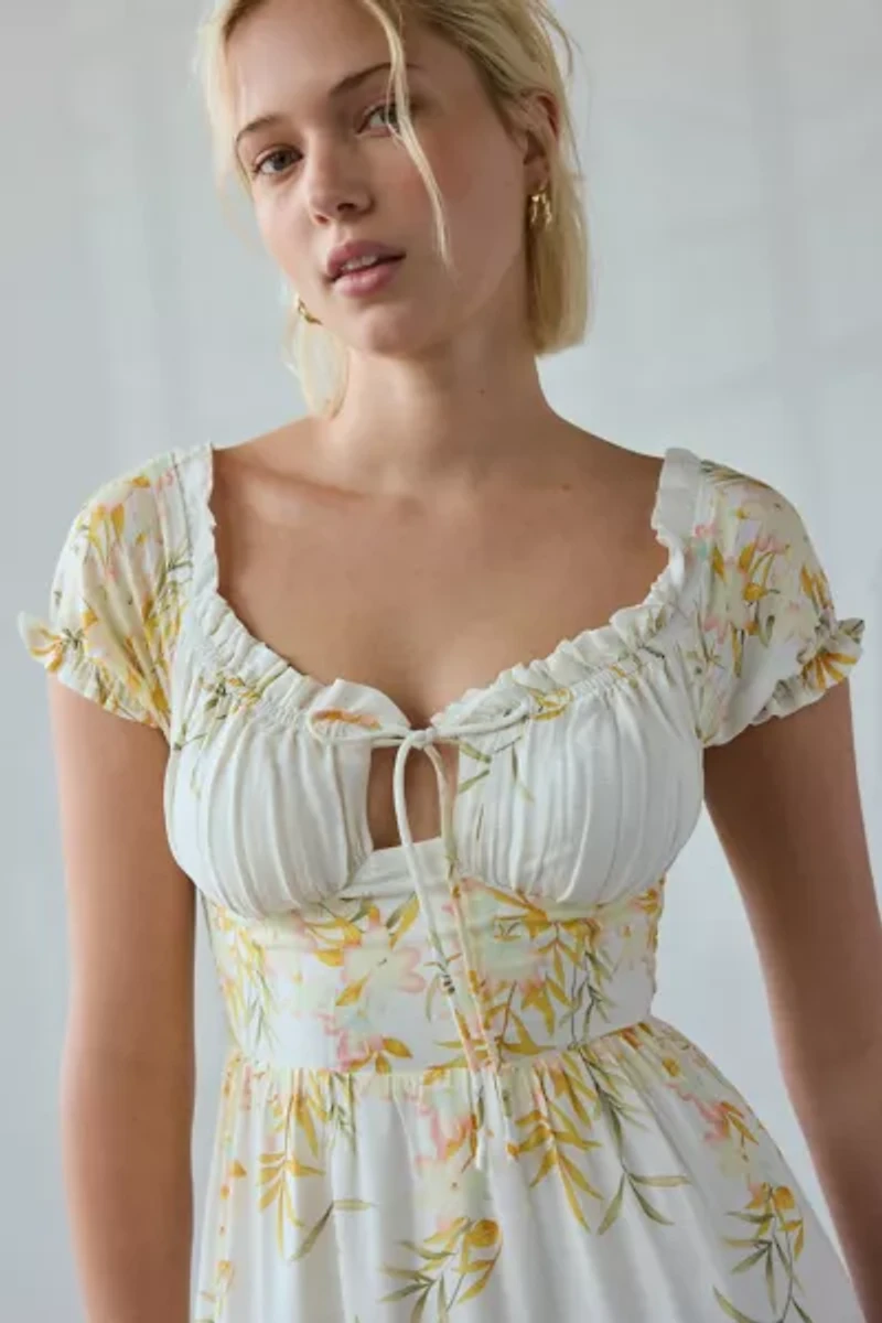 Kiss The Sky Marabella Scoop Neck Tiered Midi Dress